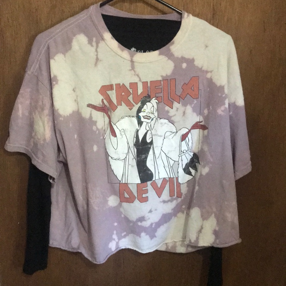 Villains disney tee and black long sleeve
